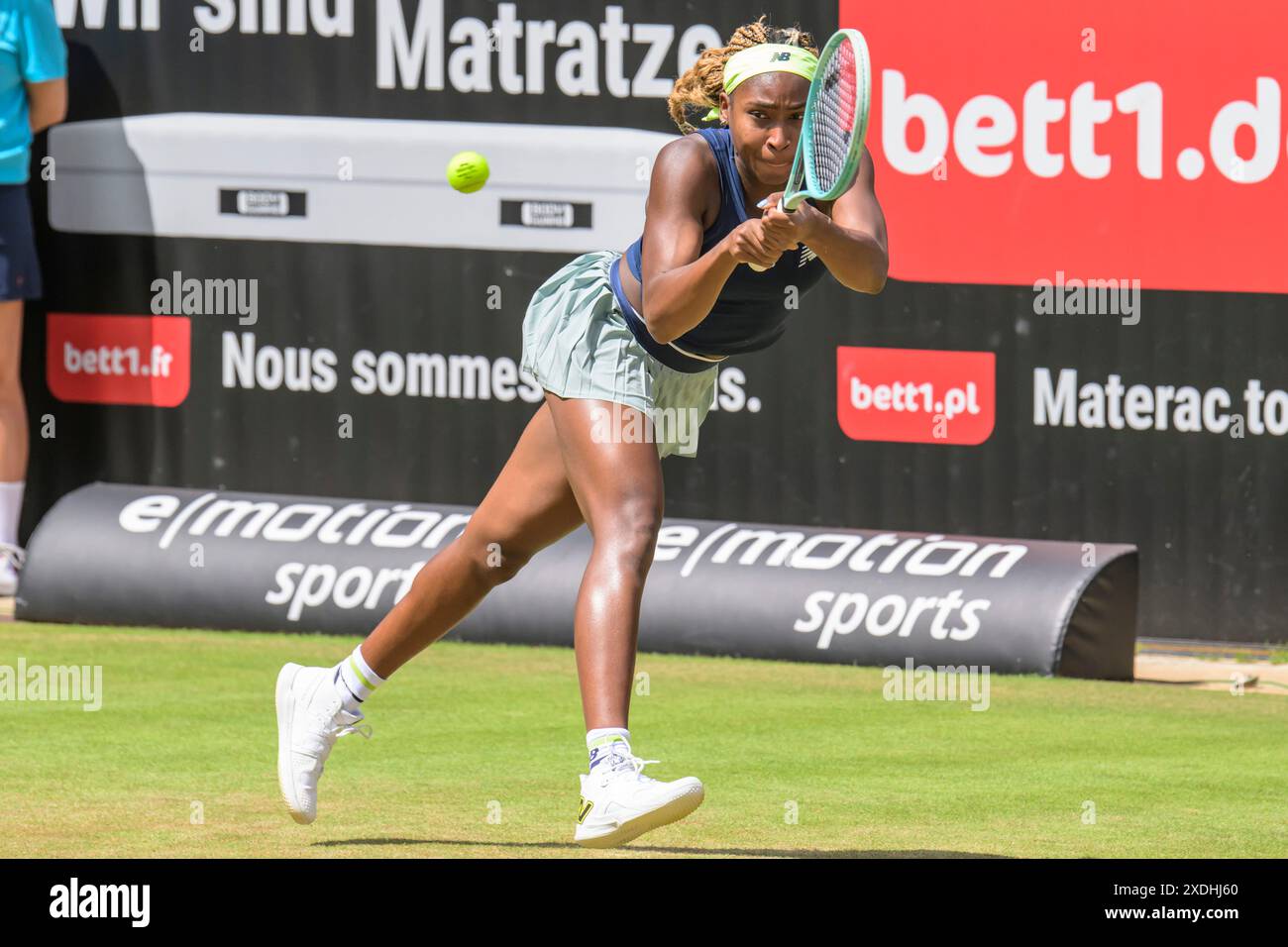 GER, Berlin, ecotrans Ladies Open 2024, WTA 500, au Steffi Graf Stadion Berlin, LTTC Rot-Weiss e.V., dans ce match Coco Gauff USA vs Ekaterina Alexandrova Meet. Sur la photo : Coco Gauff, 20.06.2024, crédit : HMB Media/Uwe Koch/Alamy Live News Banque D'Images