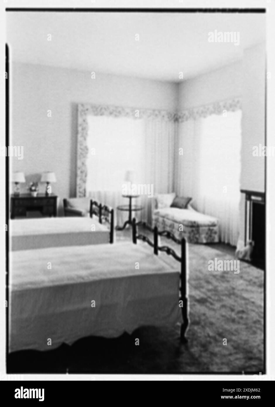 Henry R. Luce, résidence sur Upper King, Greenwich, Connecticut. Chambre I. Gottscho-Schleisner Collection Banque D'Images