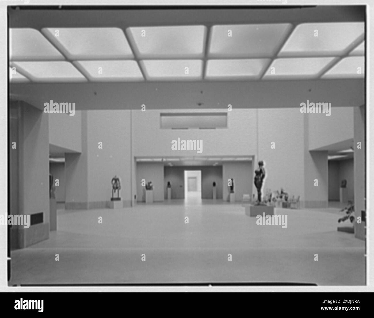 Brooklyn Museum, Grand Army Plaza, Brooklyn, New York. Vue générale, de l'autre côté de la galerie. Collection Gottscho-Schleisner Banque D'Images