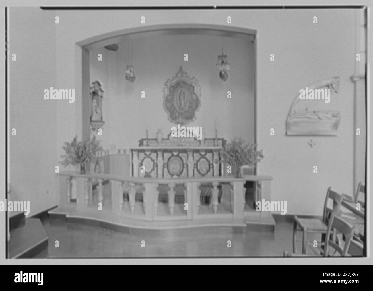 Chapelle de Thomas More, 268 Park préparé, New Haven, Connecticut. Chapelle. Collection Gottscho-Schleisner Banque D'Images