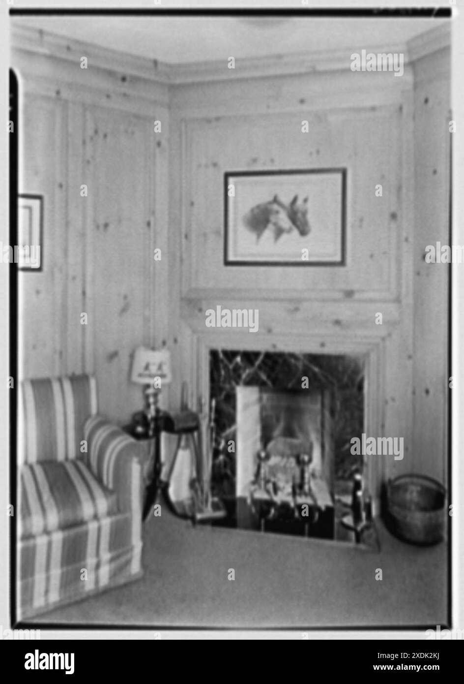 Edwin H.B. Pratt, résidence, Westminster School, Simsbury, Connecticut. Foyer d'étude. Collection Gottscho-Schleisner Banque D'Images