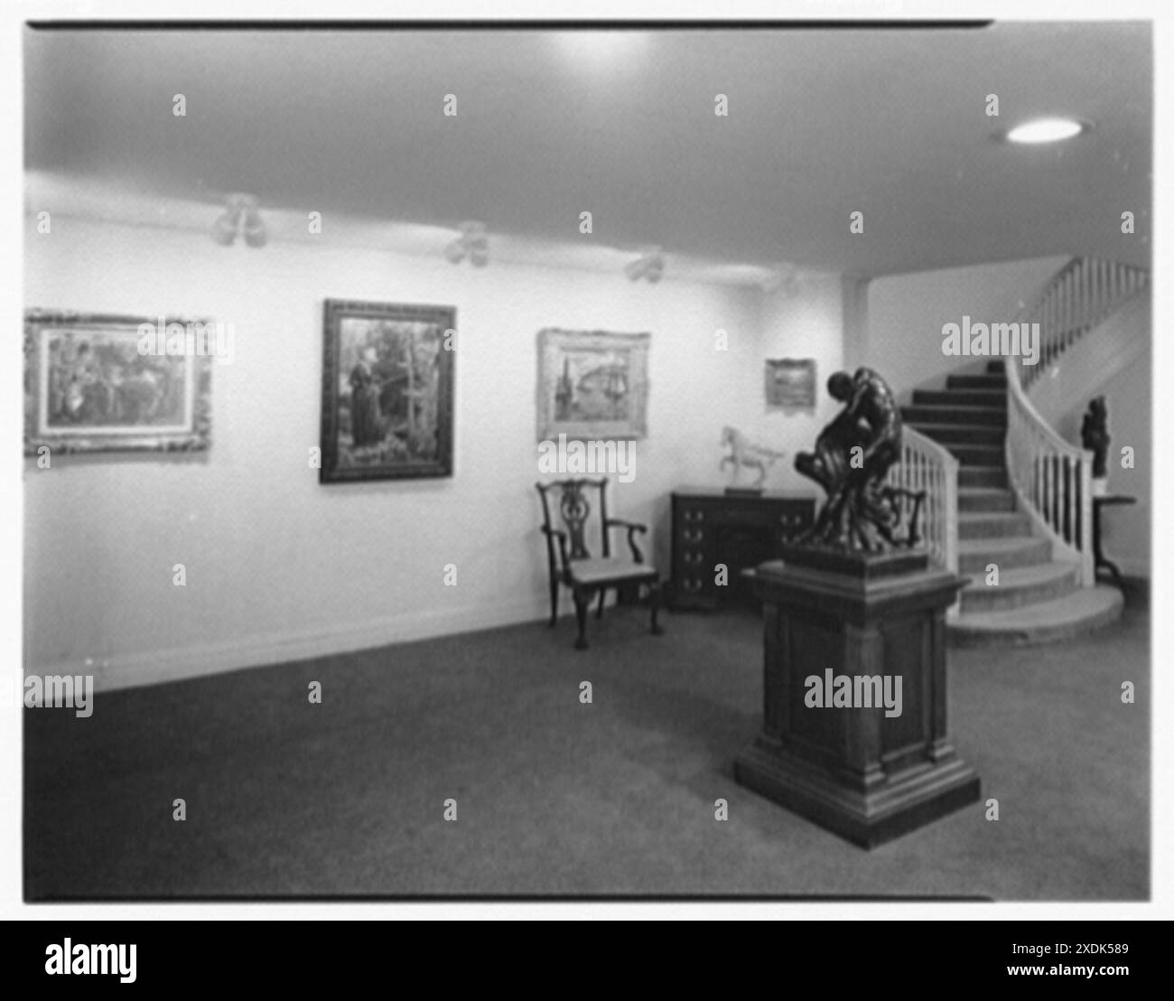 Hirschl & Adler Gallery, 21 E. 67e, New York. Premier étage, jusqu'à l'escalier. Collection Gottscho-Schleisner Banque D'Images