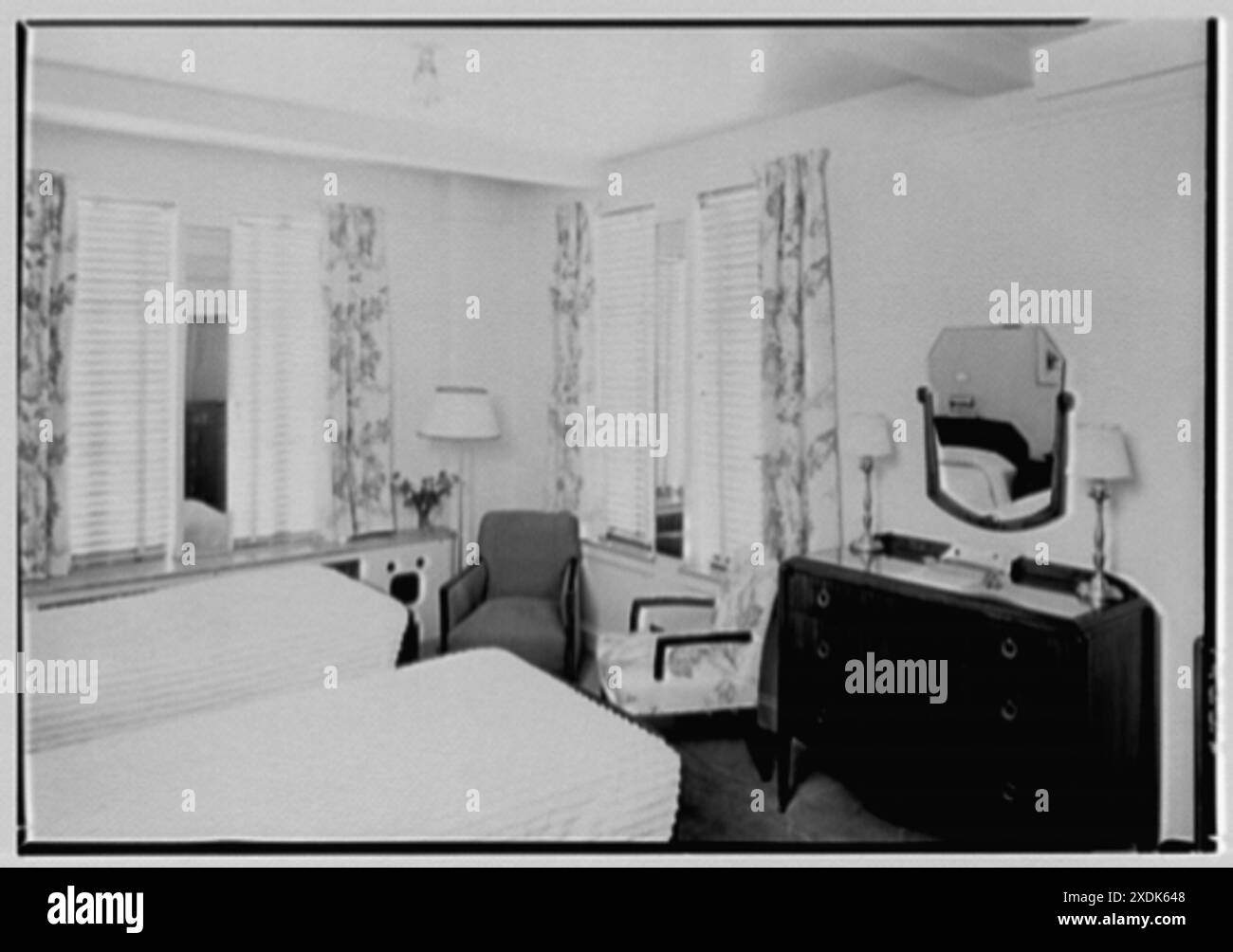 Belmont Plaza Hotel, Lexington et 50th réunis, New York City. Chambre non. 1553. Collection Gottscho-Schleisner Banque D'Images
