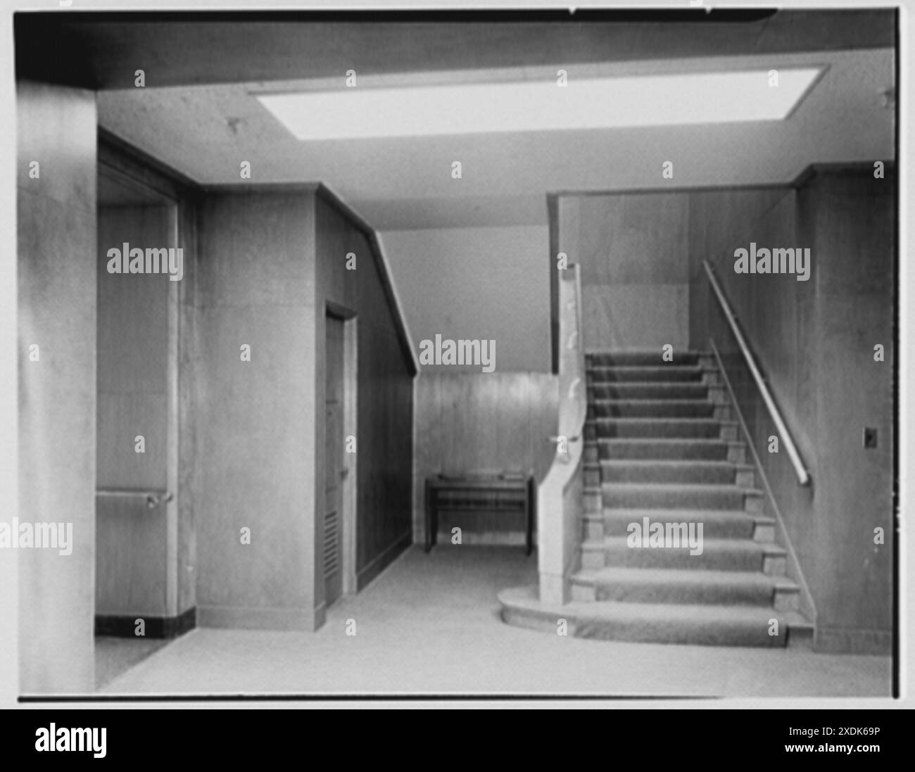 Johnson & Johnson, Centre de recherche, Nouveau-Brunswick, New Jersey. Escalier. Collection Gottscho-Schleisner Banque D'Images