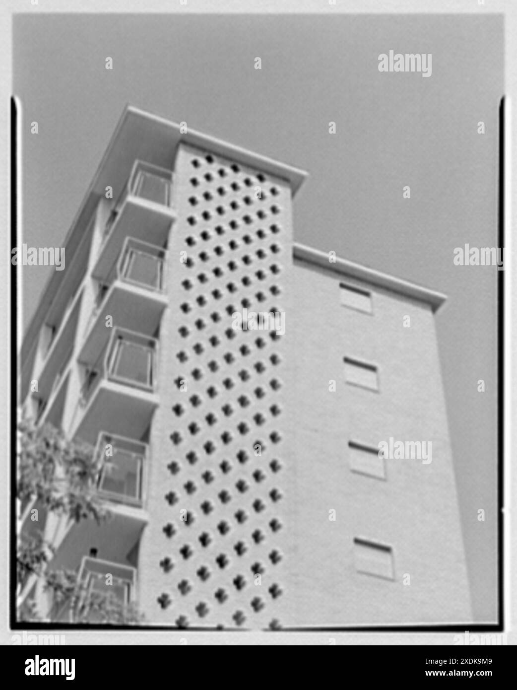 Stamford Housing Authority. Détail de tour de feu. Collection Gottscho-Schleisner Banque D'Images