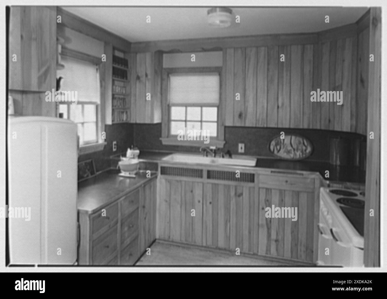 David Phillips, résidence, R.F.D., Troy, New York. Cuisine. Collection Gottscho-Schleisner Banque D'Images