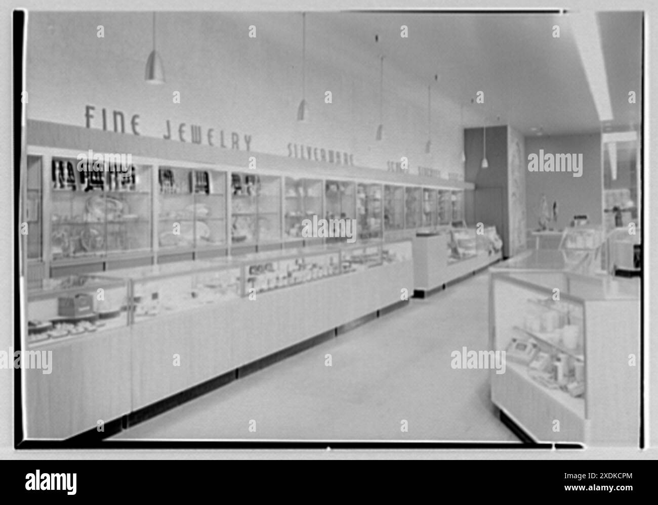 Chef, affaires à Lima, Ohio. Vue sur les bijoux et l'argent. Collection Gottscho-Schleisner Banque D'Images