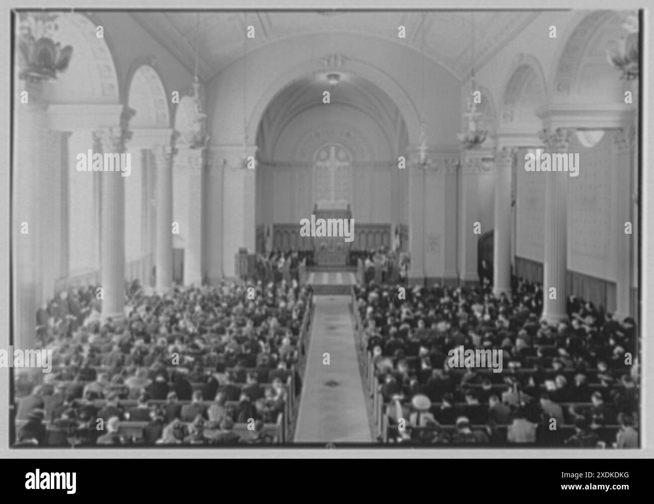 Église presbytérienne Brick, 91e et Park Ave., New York. Service de dédicace du balcon II. Gottscho-Schleisner Collection Banque D'Images