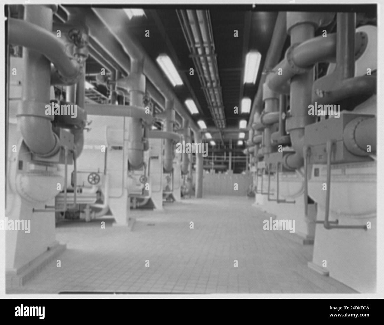 Aéroport international d'Idlewild. Centrale électrique, intérieur. Collection Gottscho-Schleisner Banque D'Images