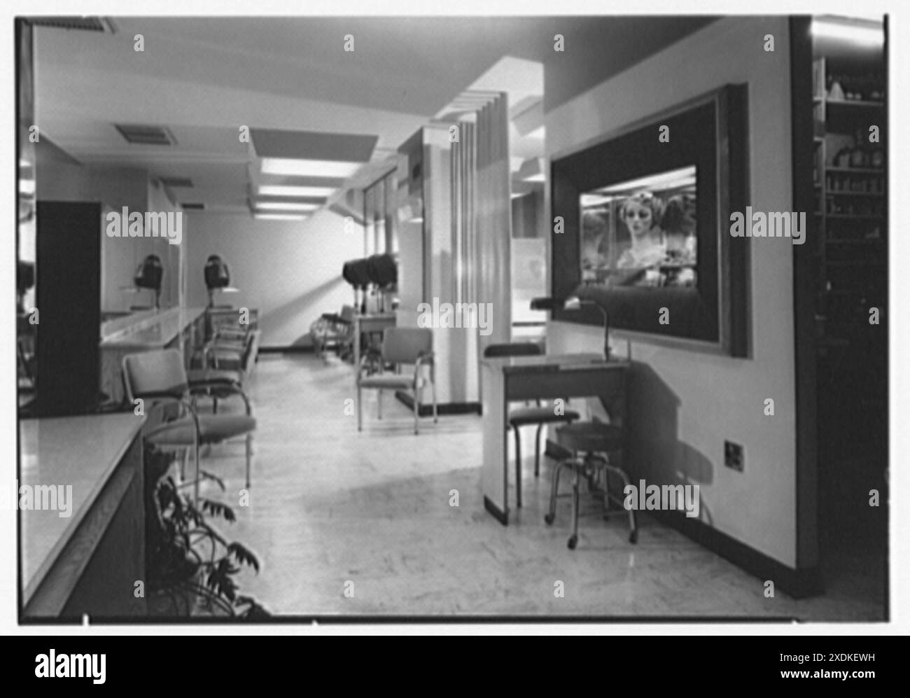 Plaza Hotel Beauty Shop, 15 E. 58th équipés, New York. Intérieur V. Collection Gottscho-Schleisner Banque D'Images