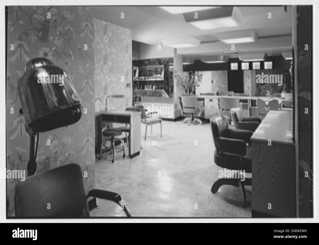 Plaza Hotel Beauty Shop, 15 E. 58th équipés, New York. Intérieur VI Collection Gottscho-Schleisner Banque D'Images