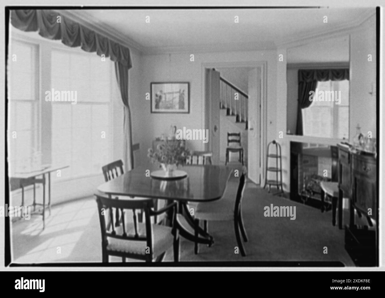 Edwin H.B. Pratt, résidence, Westminster School, Simsbury, Connecticut. Salle à manger. Collection Gottscho-Schleisner Banque D'Images