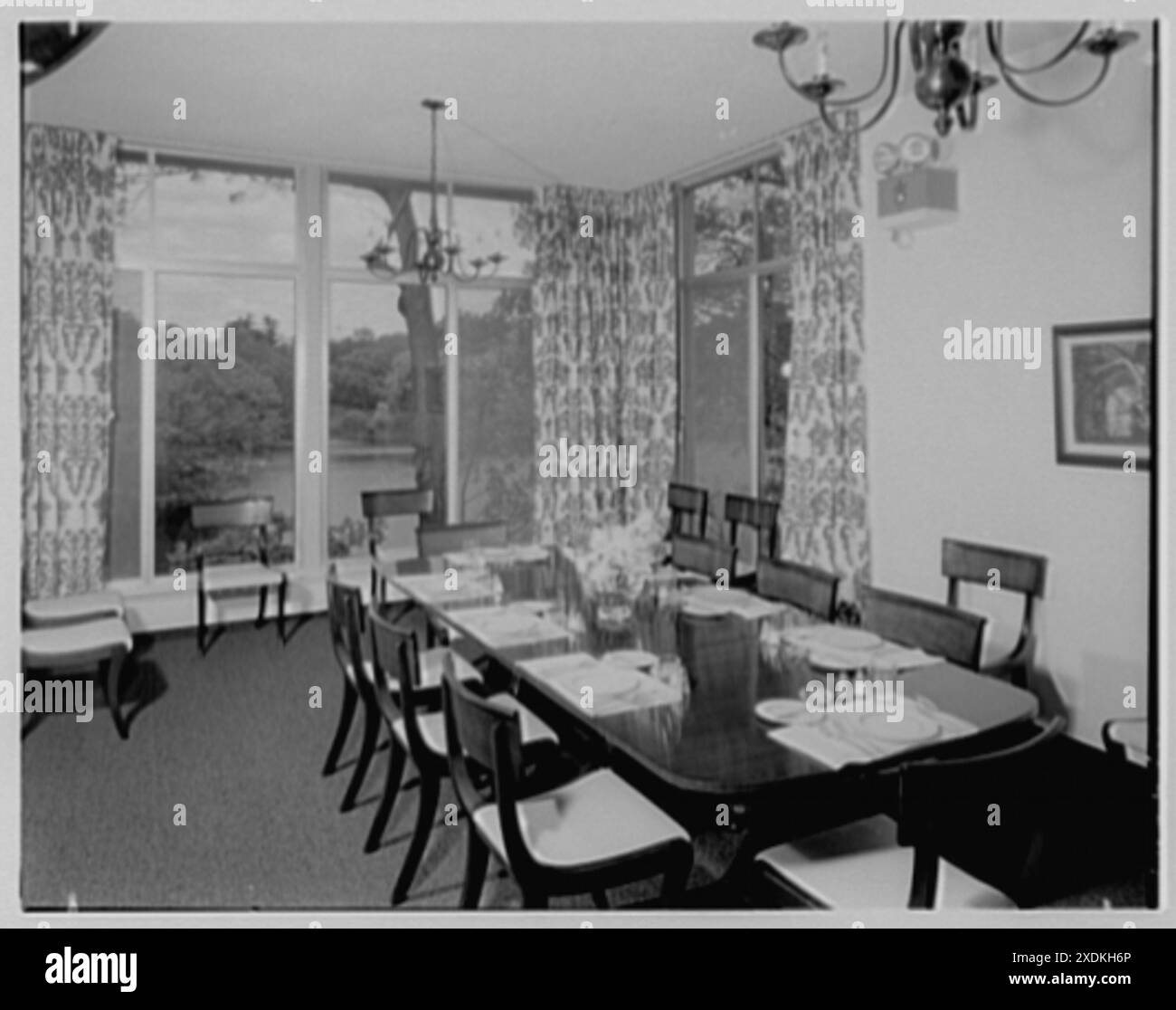 Smith College Faculty Center, Northampton, Massachusetts. Salle à manger privée. Collection Gottscho-Schleisner Banque D'Images