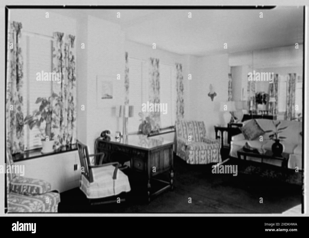 Belmont Plaza Hotel, Lexington et 50th réunis, New York City. Salon no. 1664. Collection Gottscho-Schleisner Banque D'Images