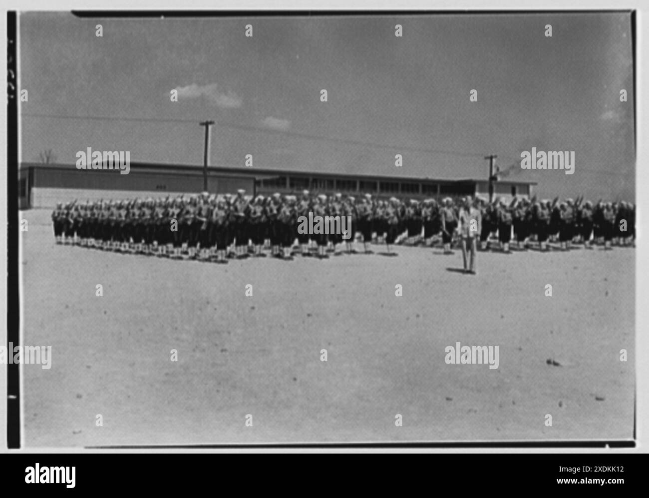Bainbridge Naval Training Station, Bainbridge, Maryland. Perceuse I. Collection Gottscho-Schleisner Banque D'Images