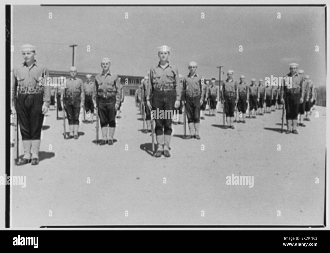Bainbridge Naval Training Station, Bainbridge, Maryland. Perceuse rectifiée II. Gottscho-Schleisner Collection Banque D'Images