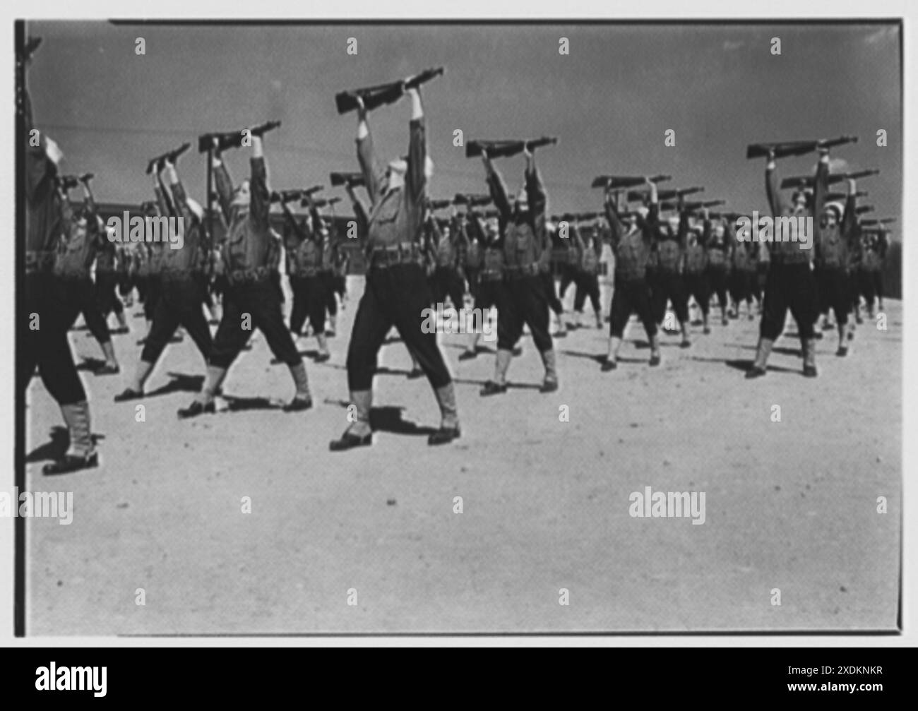 Bainbridge Naval Training Station, Bainbridge, Maryland. Perceuse rectifiée III. Collection Gottscho-Schleisner Banque D'Images