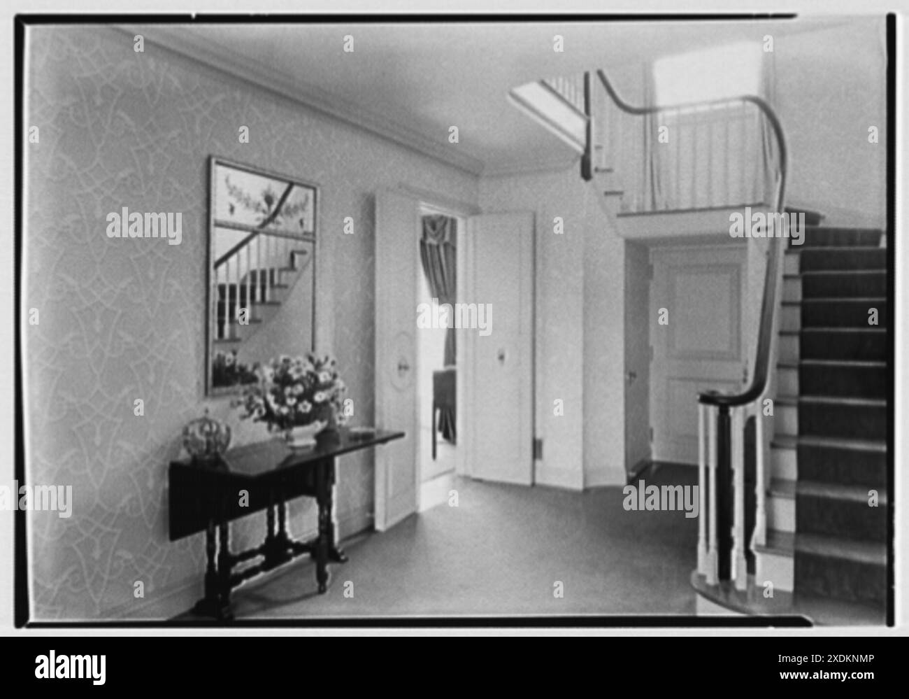 Edwin H.B. Pratt, résidence, Westminster School, Simsbury, Connecticut. Hall d'entrée. Collection Gottscho-Schleisner Banque D'Images