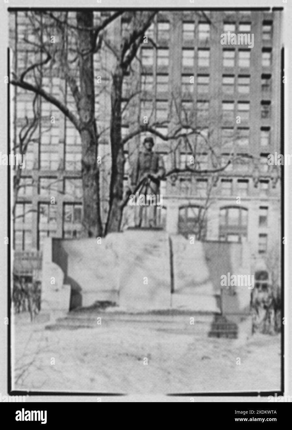 Vues sur New York. Statue de Farragut, place Madison. Collection Gottscho-Schleisner Banque D'Images