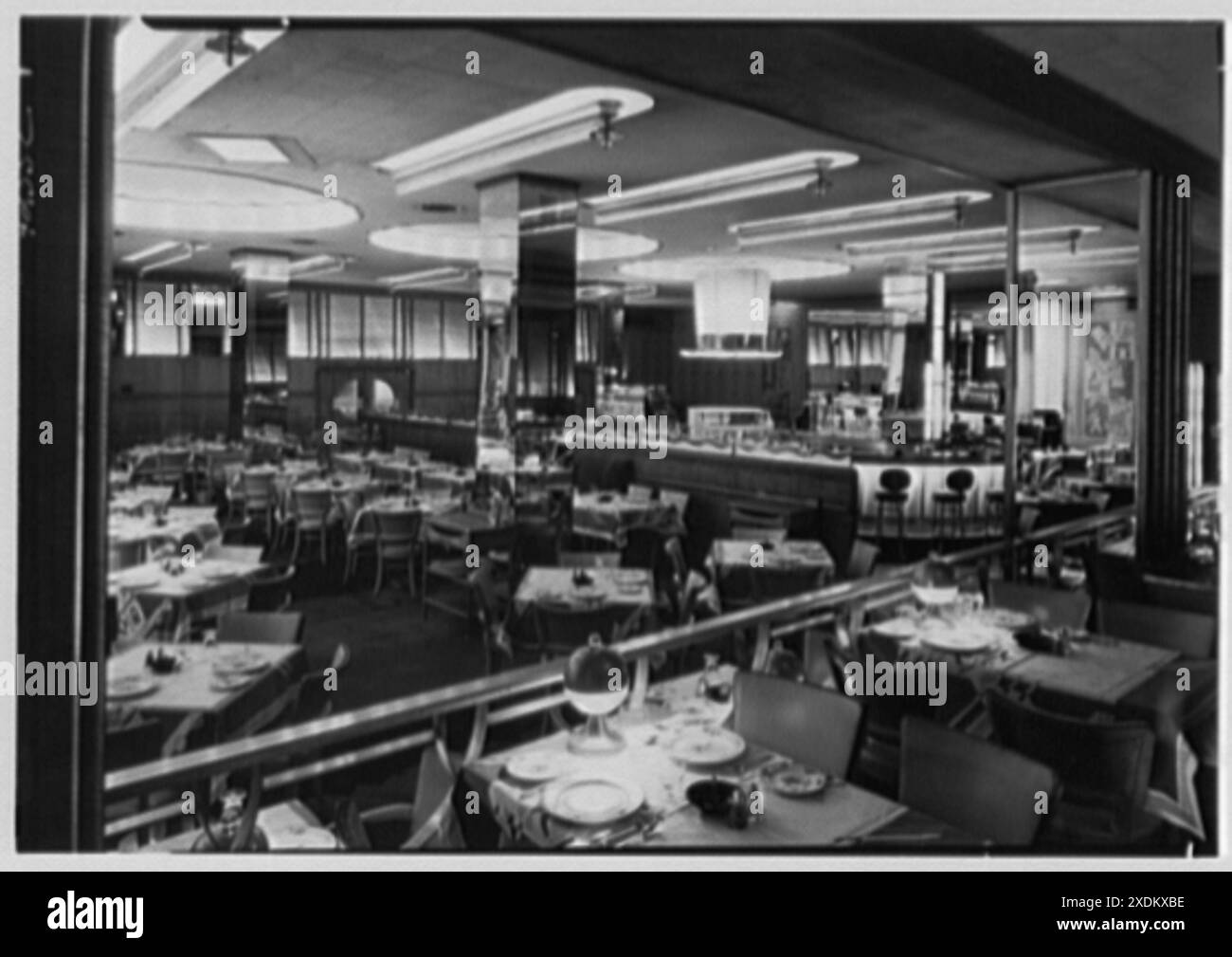 Belmont Plaza Hotel, Lexington et 50th réunis, New York City. Chambre chapeau de verre I. Collection Gottscho-Schleisner Banque D'Images