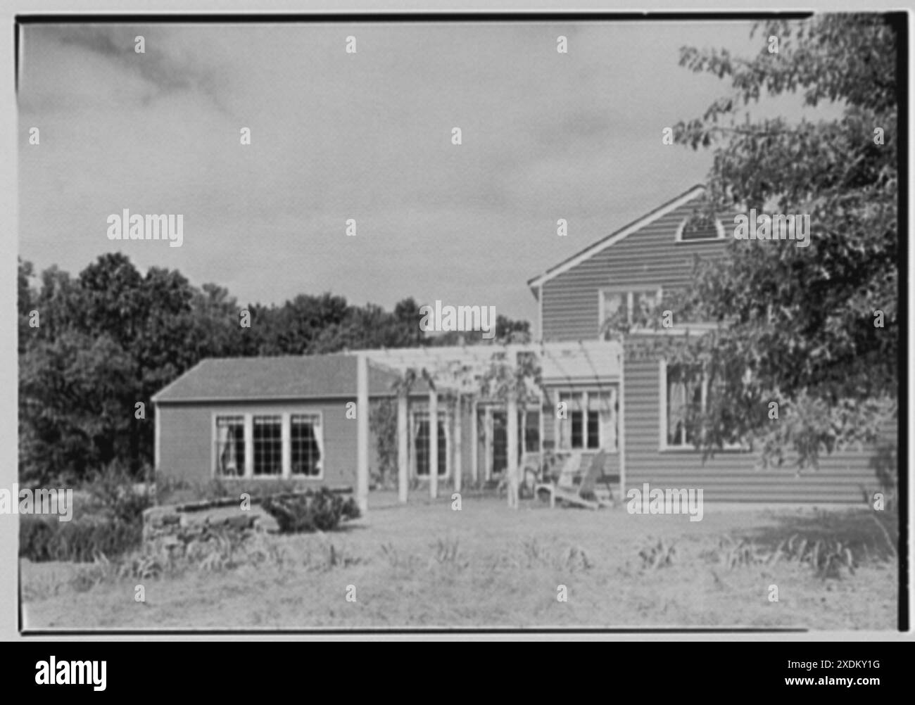 Geoffrey Platt, résidence sur Crow Hill Rd, Mount Kisco, New York. Extérieur I. Collection Gottscho-Schleisner Banque D'Images