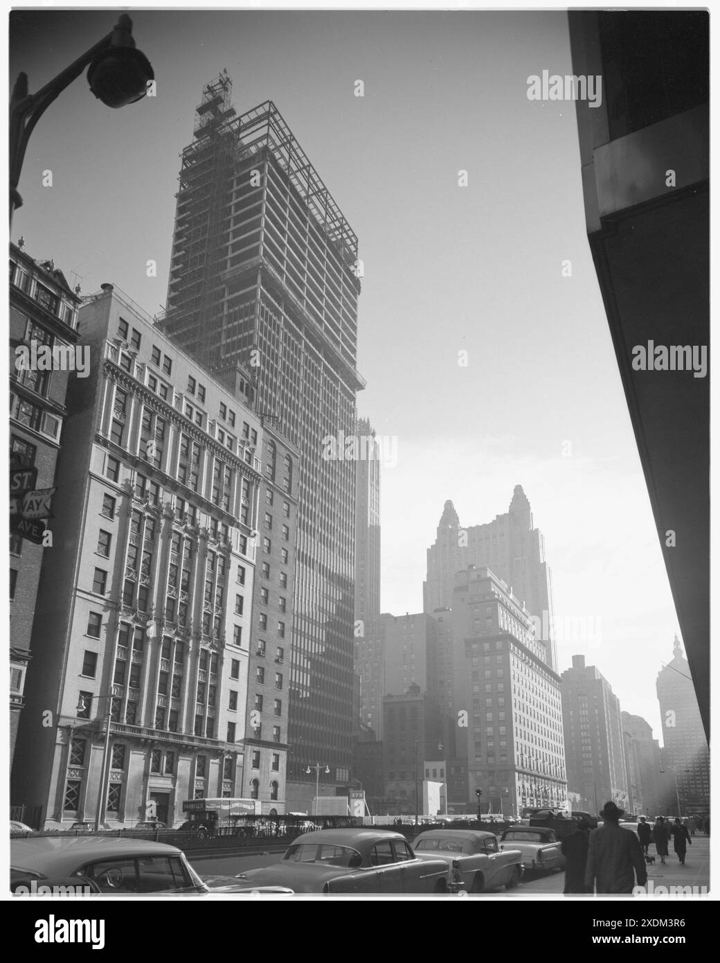 Seagrams, Park Avenue Vue oblique du nord-ouest. Collection Gottscho-Schleisner Banque D'Images