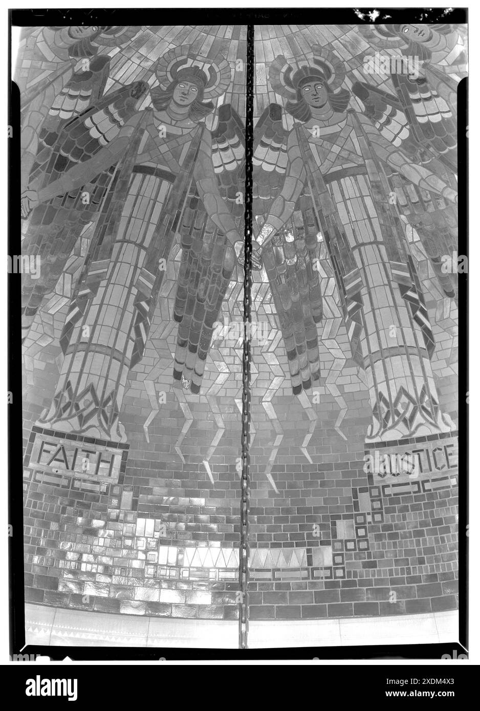 Nebraska State Capitol, Lincoln, Nebraska. Plafond rotonde de loggia II. Gottscho-Schleisner Collection Banque D'Images