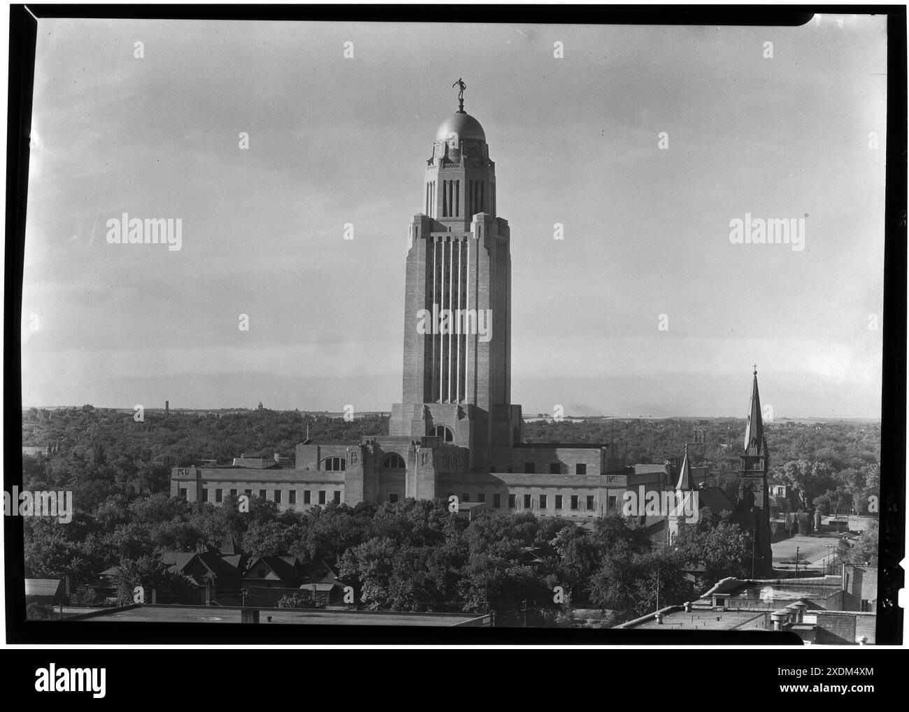 Nebraska State Capitol, Lincoln, Nebraska. Vue générale du University Club. Collection Gottscho-Schleisner Banque D'Images Nebraska State Capitol, Lincoln, Nebraska. Vue générale du University Club. Collection Gottscho-Schleisner Banque D'Images
