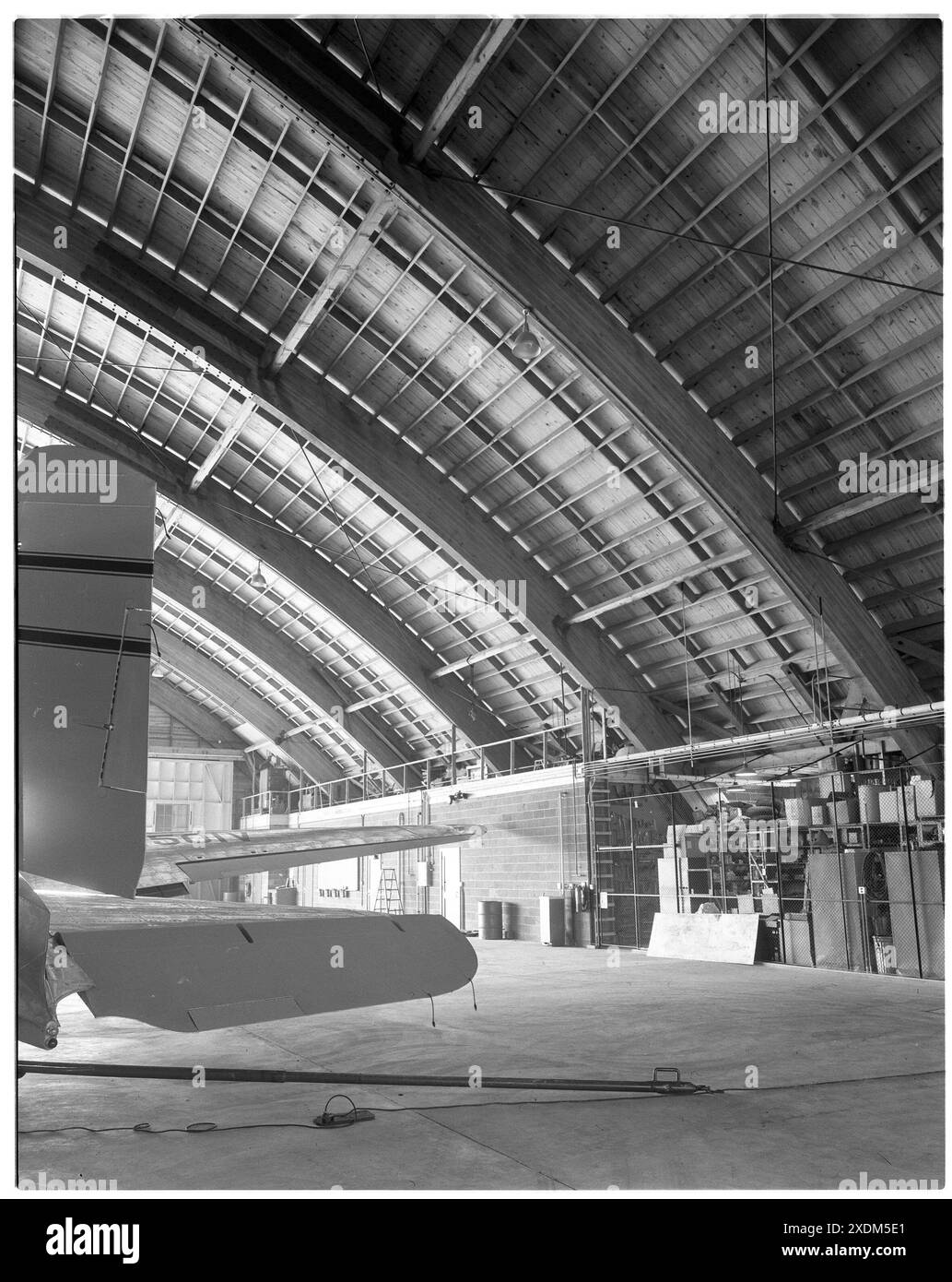 Continental Can hangar, aéroport de Morristown, New Jersey. Intérieur IX. Collection Gottscho-Schleisner Banque D'Images