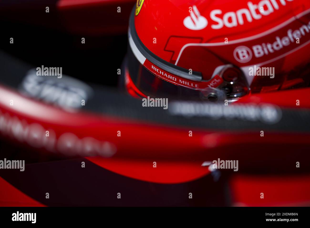 Richard mille détail LECLERC Charles (mco), Scuderia Ferrari SF-24, portrait lors de la formule 1 Aramco Gran Premio de Espana 2024, 10ème manche du Championnat du monde de formule 1 2024 du 21 au 23 juin 2024 sur le circuit de Barcelona-Catalunya, à Montmelo, Espagne Banque D'Images