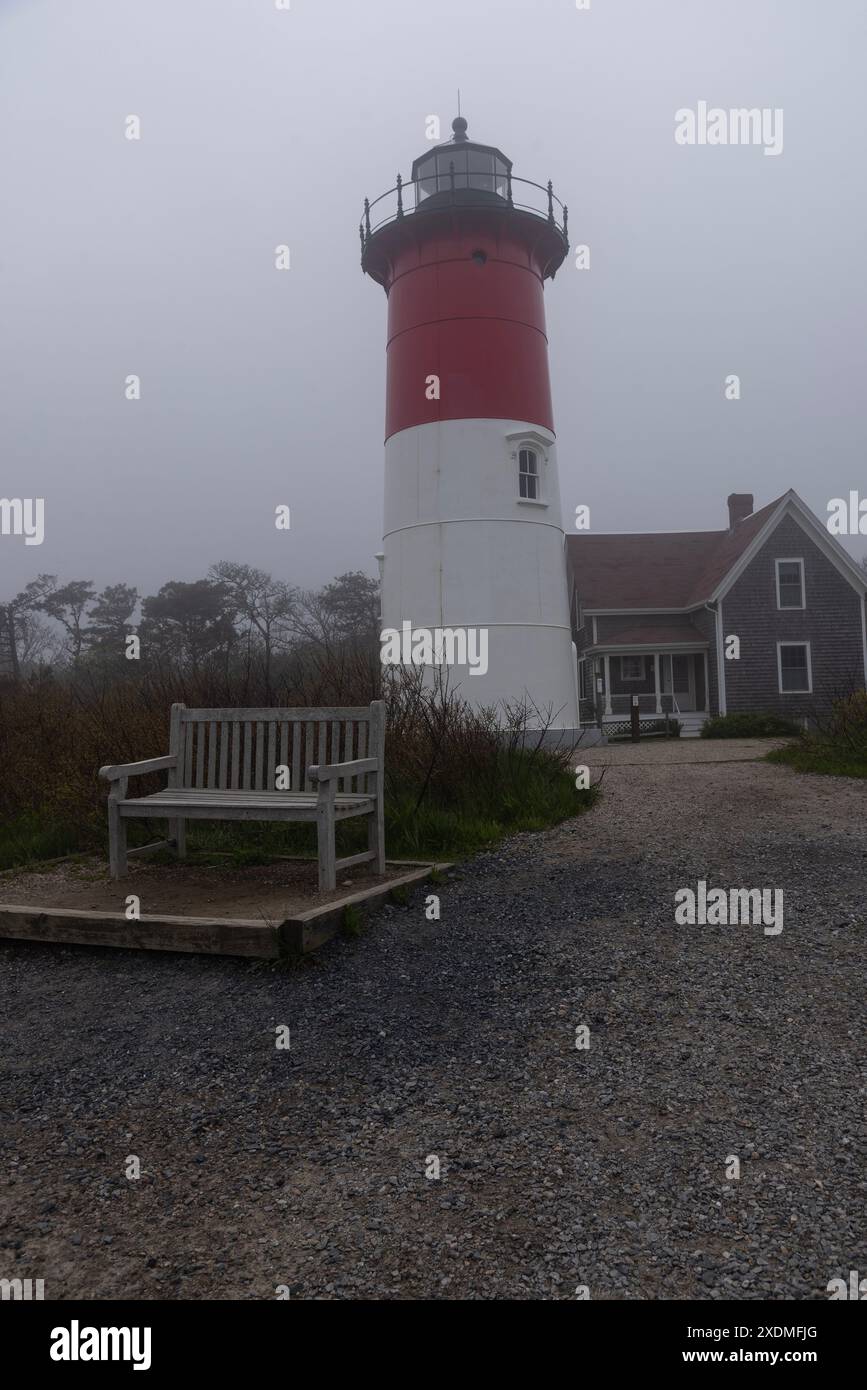 Nauset Beach Light, Nauset Beach, Eastham, Massachusetts, Banque D'Images