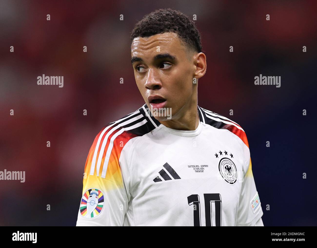 Francfort, Allemagne. 23 juin 2024. Jamal Musiala d'Allemagne lors du match des Championnats d'Europe de l'UEFA à Commerzbank-Arena, Francfort. Le crédit photo devrait se lire comme suit : David Klein/Sportimage crédit : Sportimage Ltd/Alamy Live News Banque D'Images