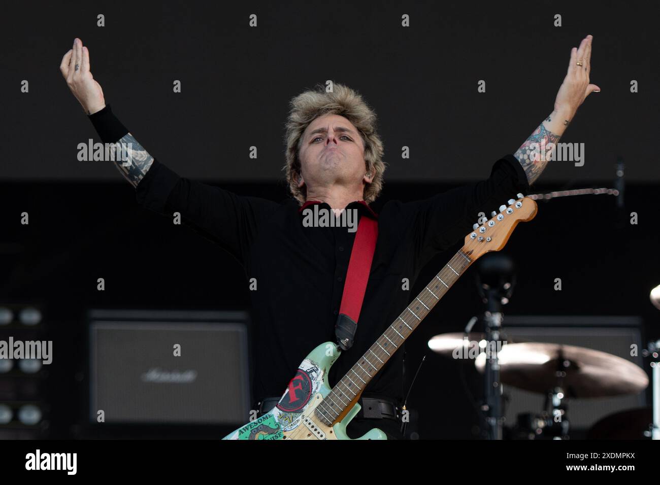 Newport, Royaume-Uni. 23 juin 2024. Green Day joue un festival britannique exclusif au festival de l'île de Wight, Seaclose Park le dimanche 23 juin crédit : Emma Terracciano/Alamy Live News Banque D'Images