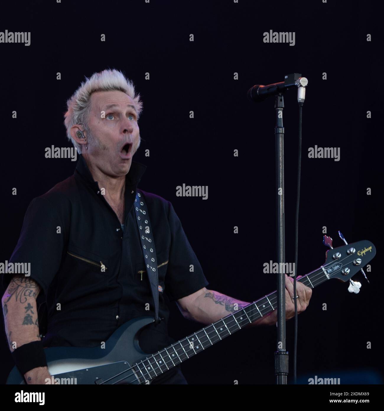 Newport, Royaume-Uni. 23 juin 2024. Green Day joue un festival britannique exclusif au festival de l'île de Wight, Seaclose Park le dimanche 23 juin crédit : Emma Terracciano/Alamy Live News Banque D'Images