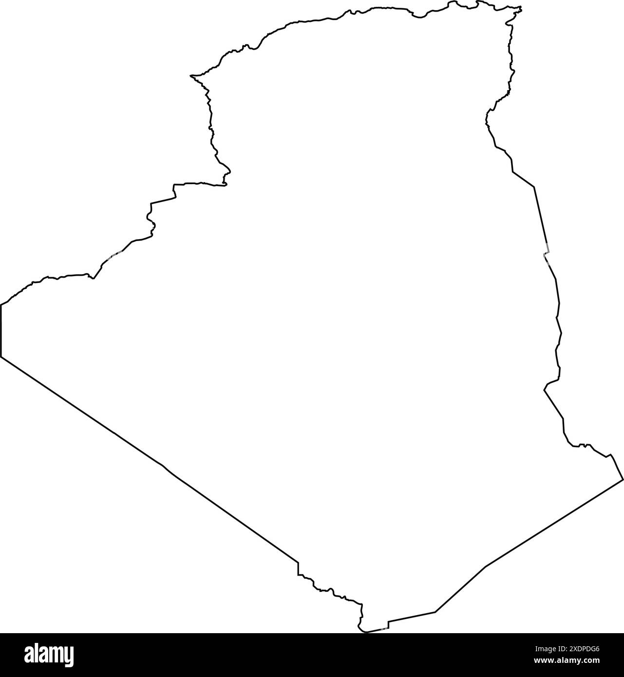 Carte très détaillée de l'Algérie avec des frontières isolées en arrière-plan Illustration de Vecteur