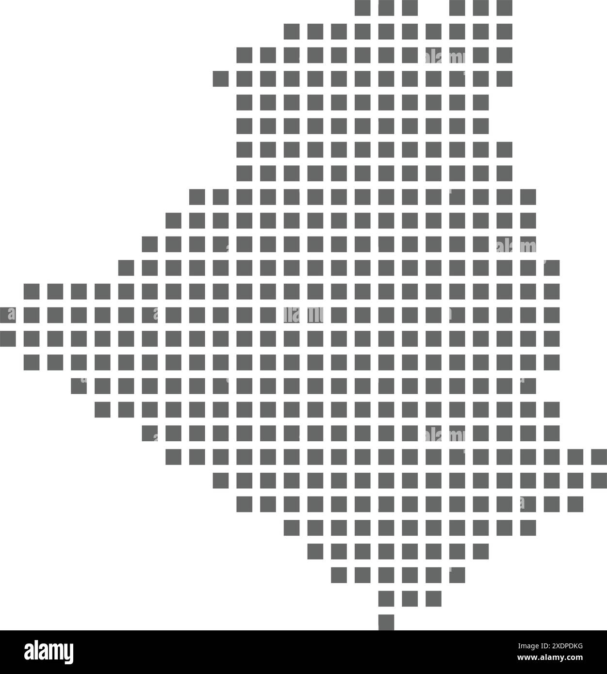 Carte très détaillée de l'Algérie avec des frontières isolées en arrière-plan Illustration de Vecteur