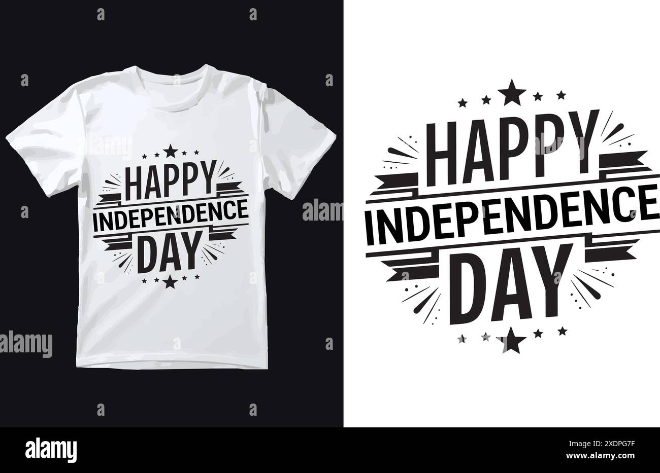 Vecteur de conception de t-shirt jour de l'indépendance heureuse. Illustration de Vecteur