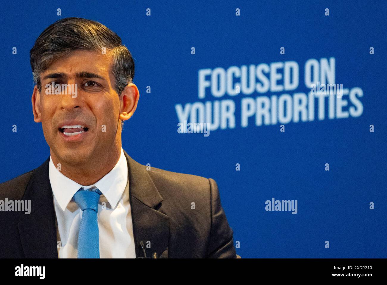 Édimbourg, Écosse, Royaume-Uni. 24 juin 2024. Le premier ministre Rishi Sunak et le chef des conservateurs écossais Douglas Ross lancent aujourd'hui à Édimbourg le manifeste électoral des conservateurs écossais. Iain Masterton/Alamy Live News Banque D'Images