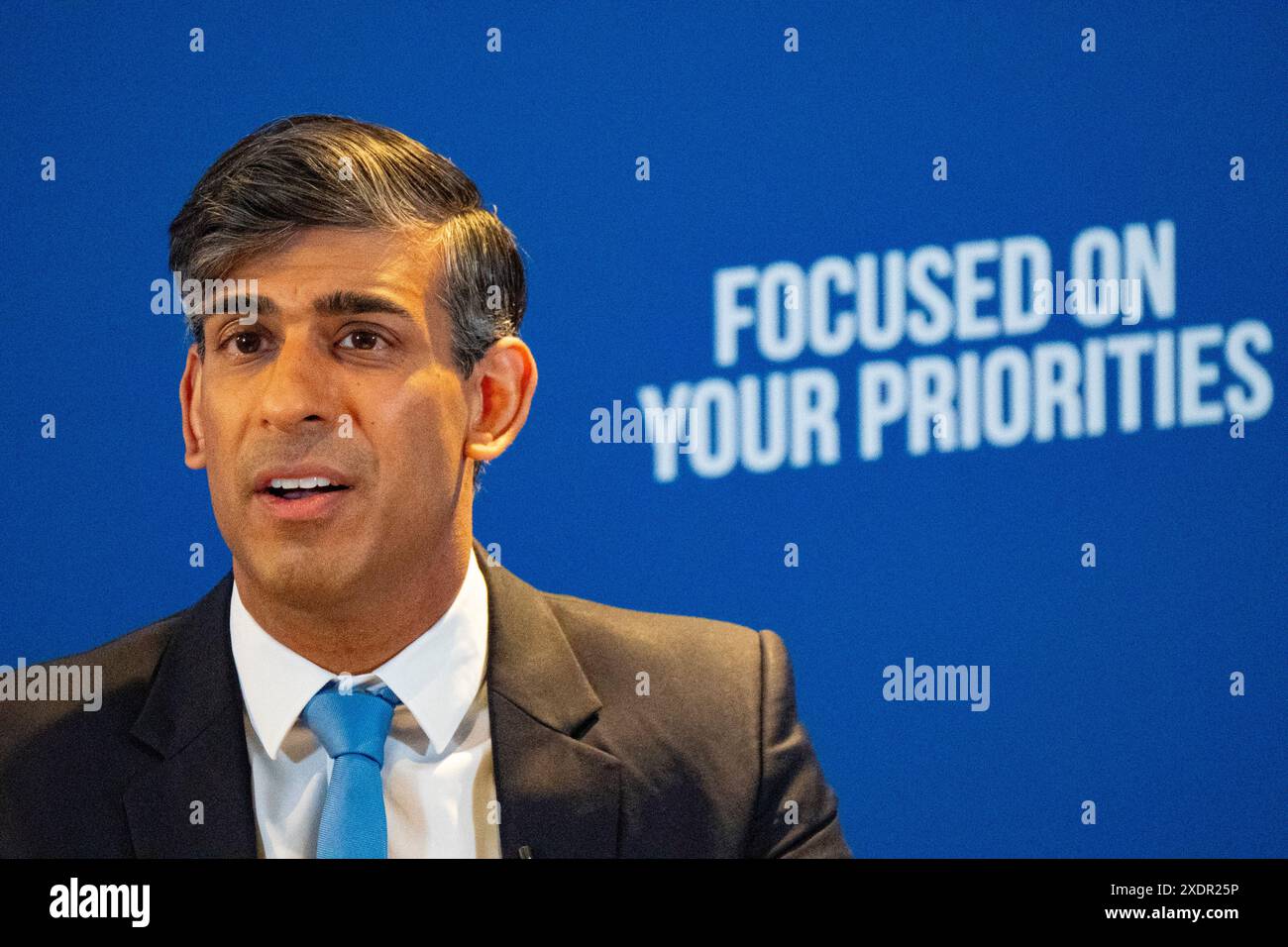 Édimbourg, Écosse, Royaume-Uni. 24 juin 2024. Le premier ministre Rishi Sunak et le chef des conservateurs écossais Douglas Ross lancent aujourd'hui à Édimbourg le manifeste électoral des conservateurs écossais. Iain Masterton/Alamy Live News Banque D'Images