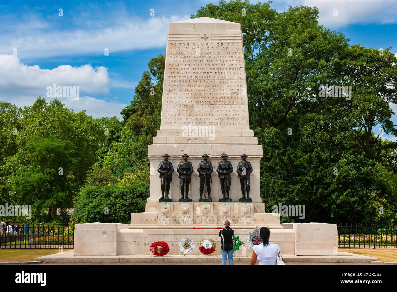 Londres, Royaume-Uni - 3 juillet 2010 : The Guards Memorial. Memorial de guerre de la Division des gardes, commémorant les morts de guerre de la Division des gardes, Royaume-Uni. Banque D'Images