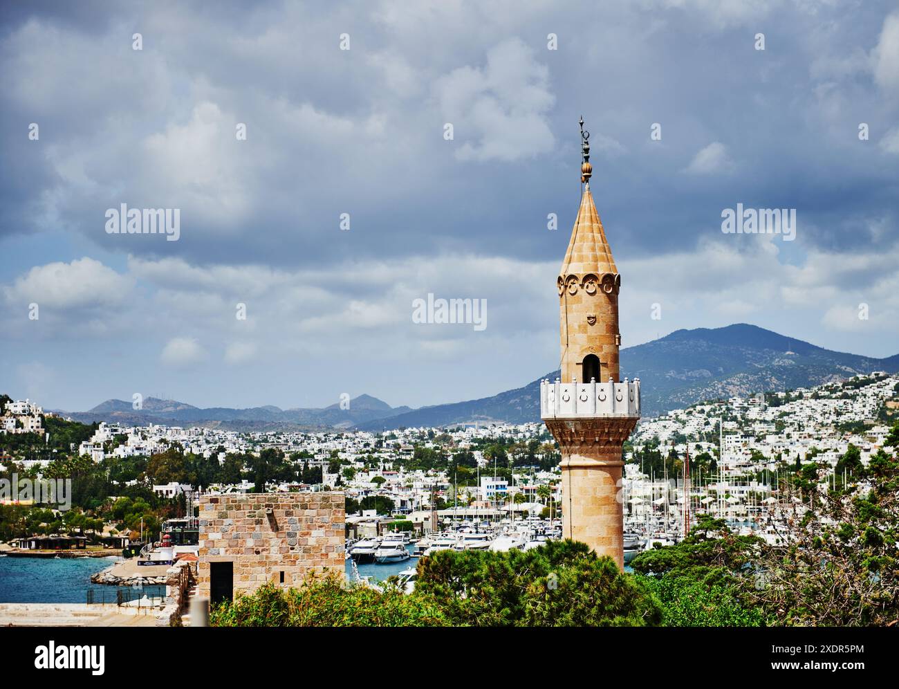 Détail de la mosquée de Bodrum, vieille ville de Bodrum, Turquie, Europe Banque D'Images