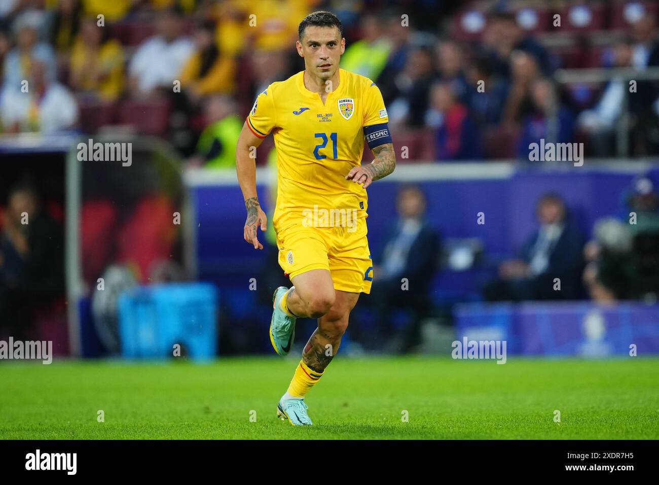 Koln, Allemagne. 22 juin 2024. Nicolae Stanciu de Roumanie lors du match de l'UEFA Euro 2024 entre la Belgique et la Roumanie, Groupe E, date 2, a joué au Rhein Energie Stadium le 22 juin 2024 à Koln, Allemagne. (Photo de Bagu Blanco/PRESSINPHOTO) crédit : AGENCE SPORTIVE PRESSINPHOTO/Alamy Live News Banque D'Images