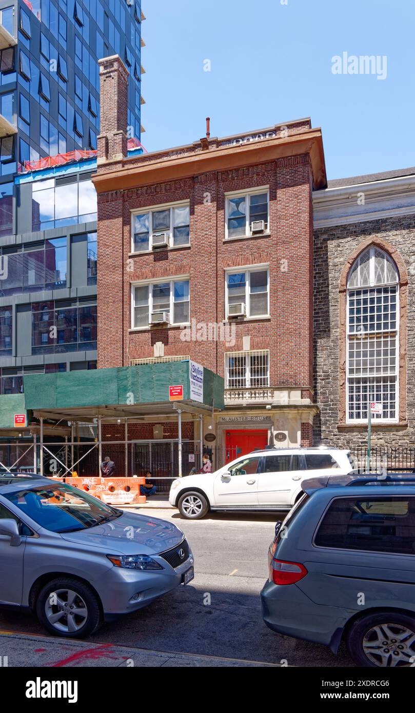 New York Chinatown : McAlister House, église de la célèbre Sea and Land Church, maintenant première église presbytérienne chinoise, au 61 Henry Street. Banque D'Images