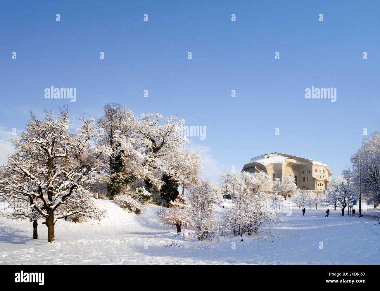 Suisse, Soleure, Dornach, Oberdornach, Goetheanum, Schwarzbubenland, image d'hiver, neige Banque D'Images