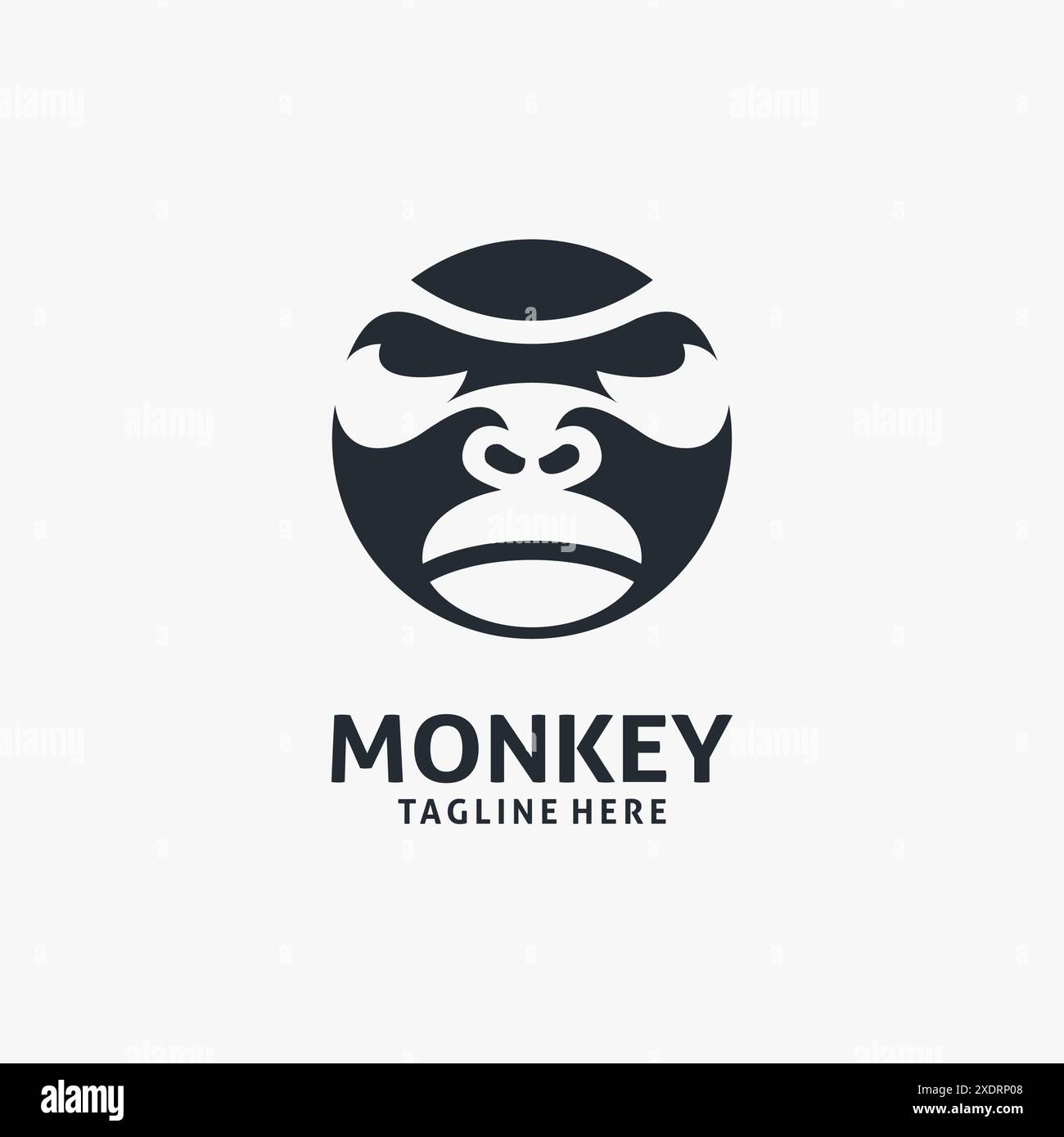 Logo Circle singe Illustration de Vecteur