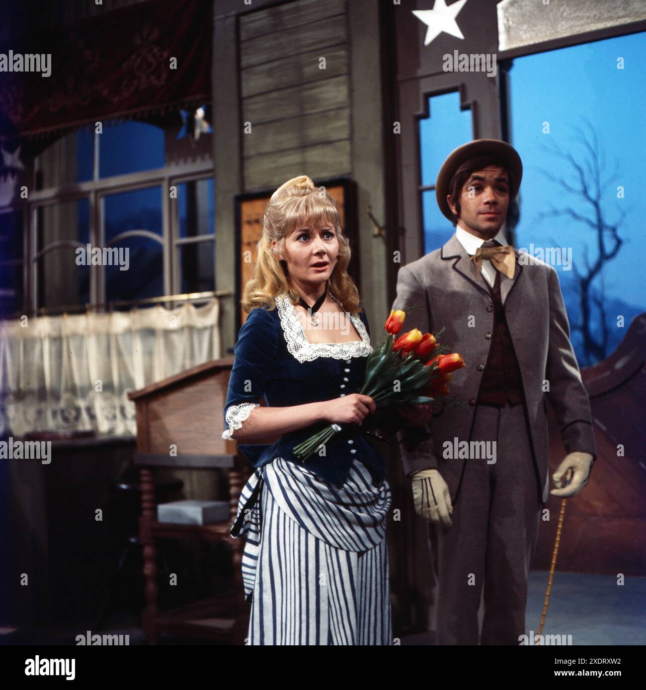 Pistolen-Jenny, Fernsehfilm, Deutschland, 1969, nach dem Drehbuch : Calamity Jane von James O'Hanlon, Régie : Alfred Weidenmann, Szene : Rotraud Schindler, Gus Backus Banque D'Images