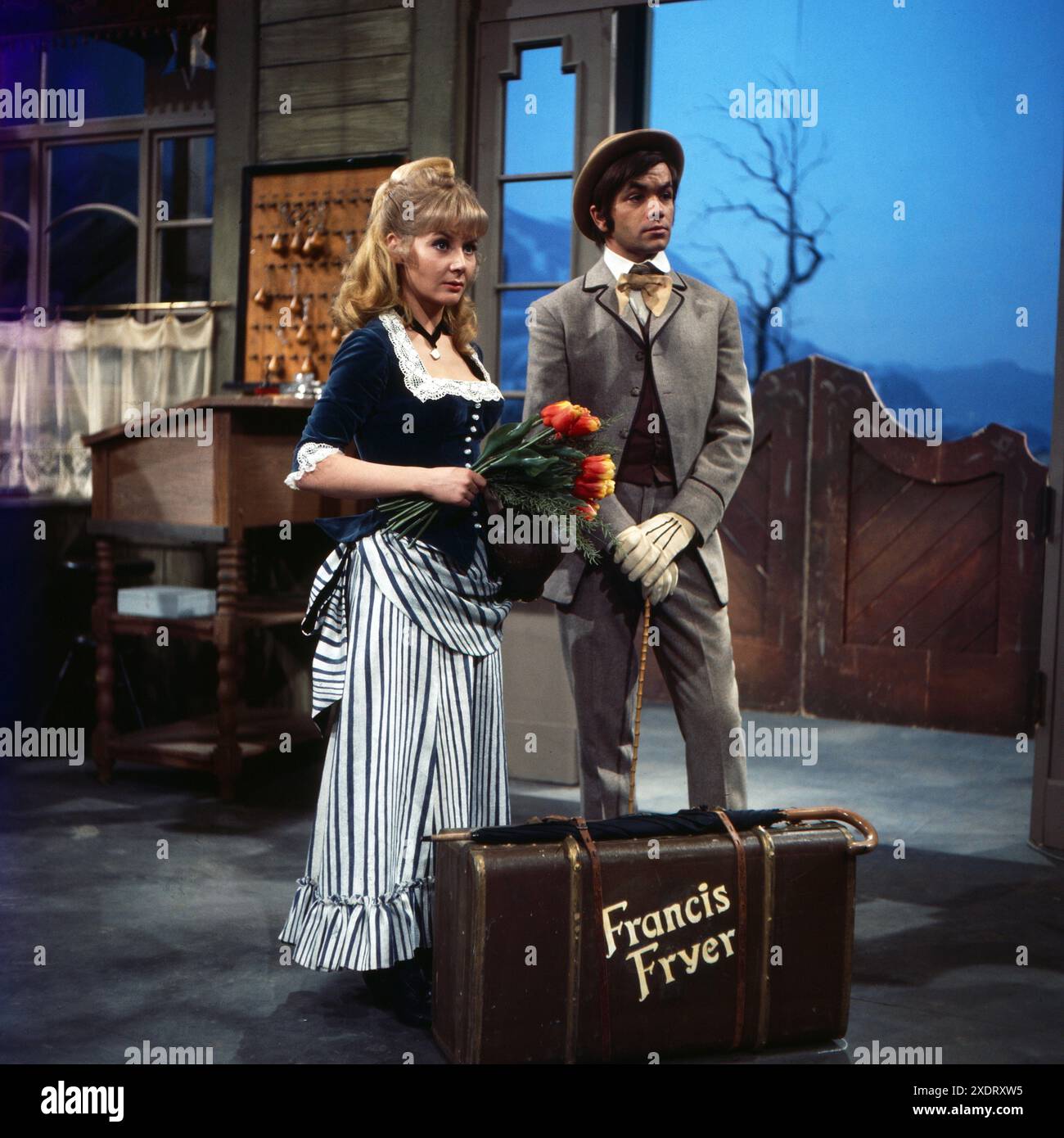 Pistolen-Jenny, Fernsehfilm, Deutschland, 1969, nach dem Drehbuch : Calamity Jane von James O'Hanlon, Régie : Alfred Weidenmann, Szene : Rotraud Schindler, Gus Backus Banque D'Images