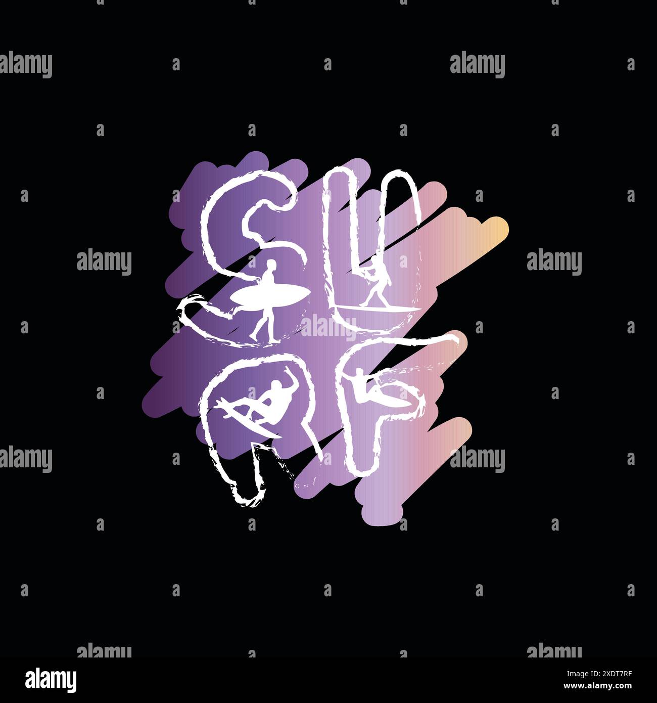 Tee-shirt imprimé plage d'été Surf Typography Illustration de Vecteur