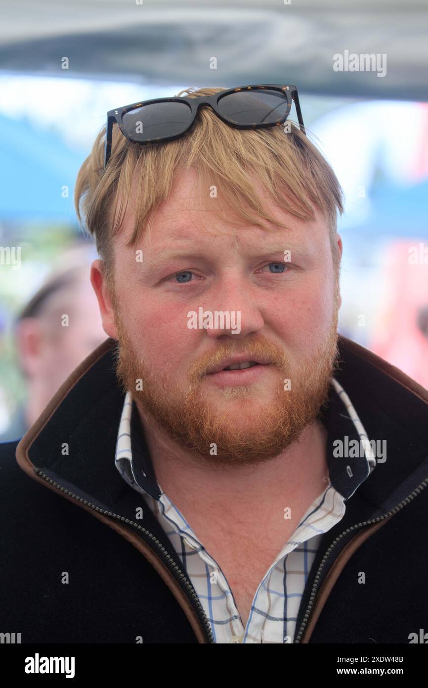 Kaleb Cooper, personnalité de la télévision, photographié au Three Counties Show de 2024, Malvern, Worcestershire Banque D'Images