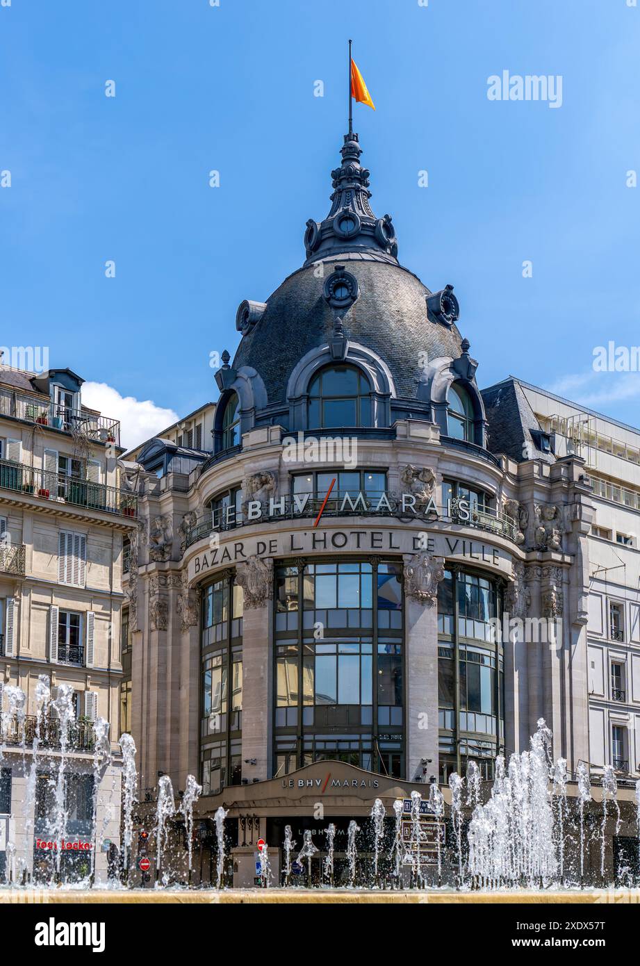 Le Bazar de l'Hôtel de ville à Paris - France Banque D'Images